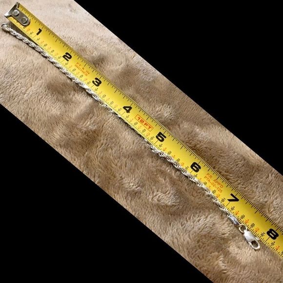 Vintage Sterling Silver Braided Rope Bracelet - Picture 6 of 8